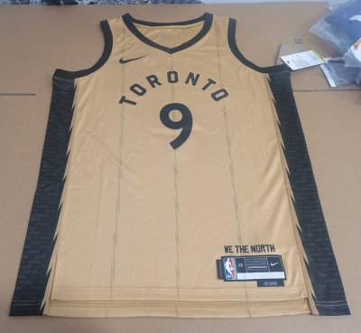 Maillot de Basket #9 Barrett Toronto Raptors 2023-24 city gold Imprimé